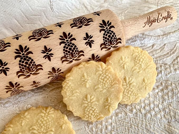 HAWAII 3 KID Rolling Pin SET. Wooden Laser Cut Mini Rolling Pins for cookies, play dough, salt dough by Algis Crafts