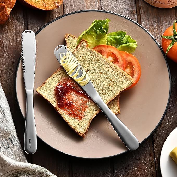Butter Spreader Knife for Cold Butter above 20℉, Butter Slicer, Butter Curler, Butter Grater, Butter Blade (1 knife)