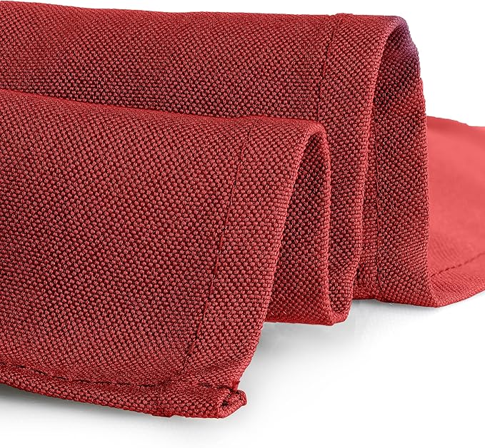 Gee Di Moda Rectangle Tablecloth - 60 x 102 Inch Red Table Cloth for 6 Foot Rectangle Table - Heavy Duty Washable Fabric - for 6 Ft Buffet Table, Holiday Party, Dinner, Wedding & Baby Shower