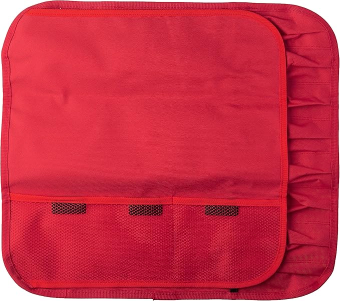 Mercer Culinary 7-Pocket Knife Roll Storage Bag, Red